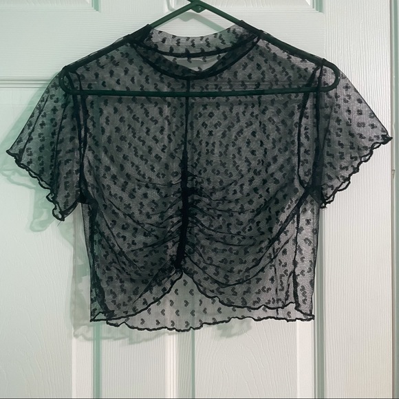 ‼️BLACK MESH CROP TOP - Picture 5 of 9